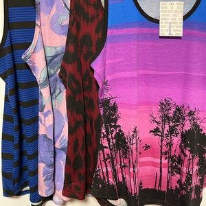 Set of FOUR LuLaRoe Large tank tops. NEW WITH TAGS